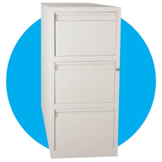 Premium Archivero con caja fuerte, 2 gavetas