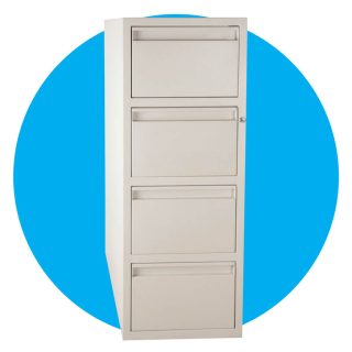 Premium Archivero con caja fuerte, 3 gavetas